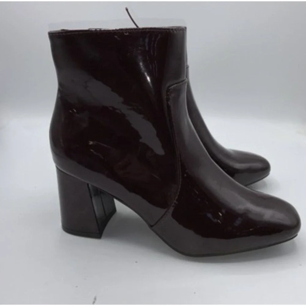 Womens Primark Red Zip Up High Heel Ankle Boots Us 9 EUR 40